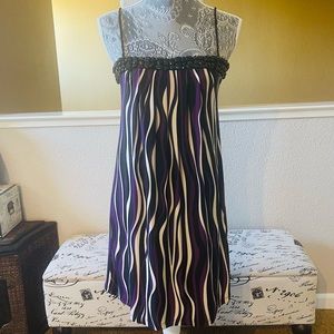 💜 Black beaded spaghetti strap dress🖤